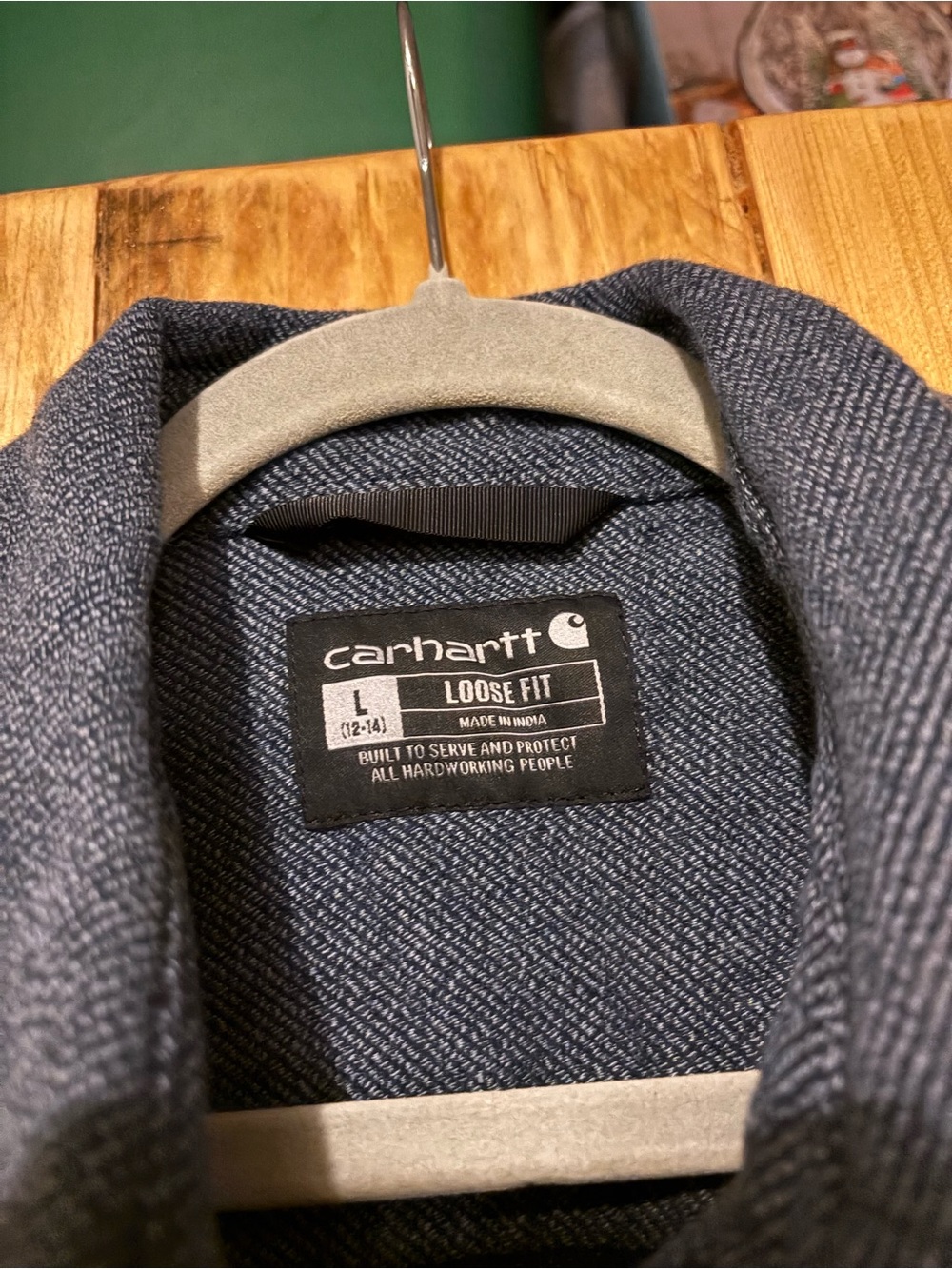 Carhartt Women’s Blue Button-Up Heavy Workshirt Large - Picture 3 of 3